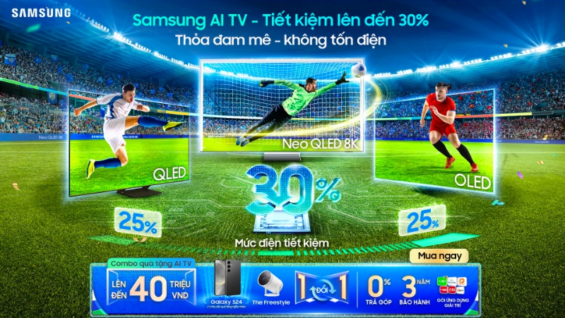 Samsung Tivi tiết kiệm điện nhận quà ngon