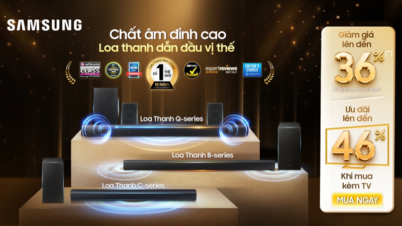 Samsung Soundbar dẫn đầu vị thế loa thanh