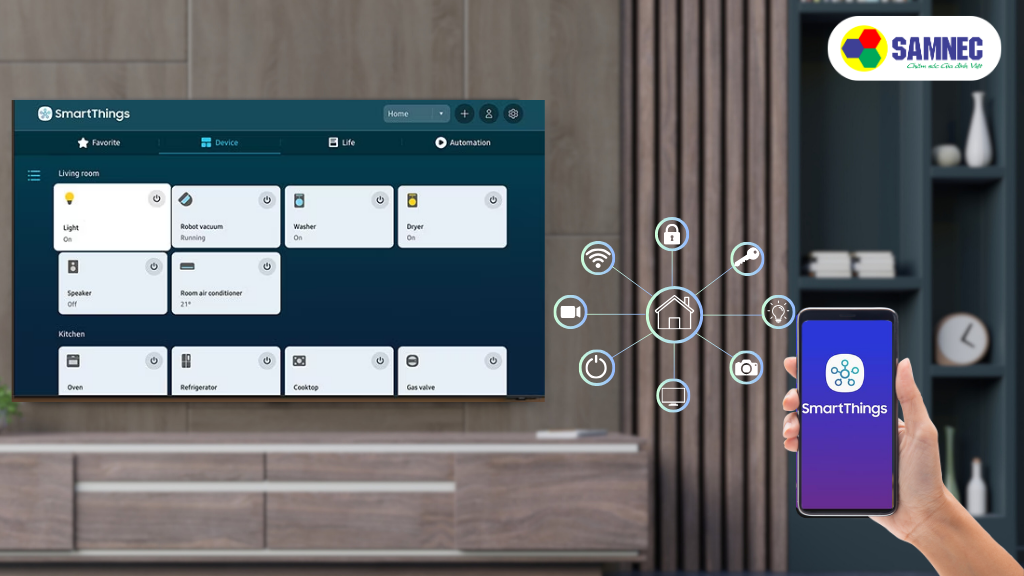 Smart Tivi UHD 4K 75 Inch Samsung UA75DU8000KXXV- Tiện ích
