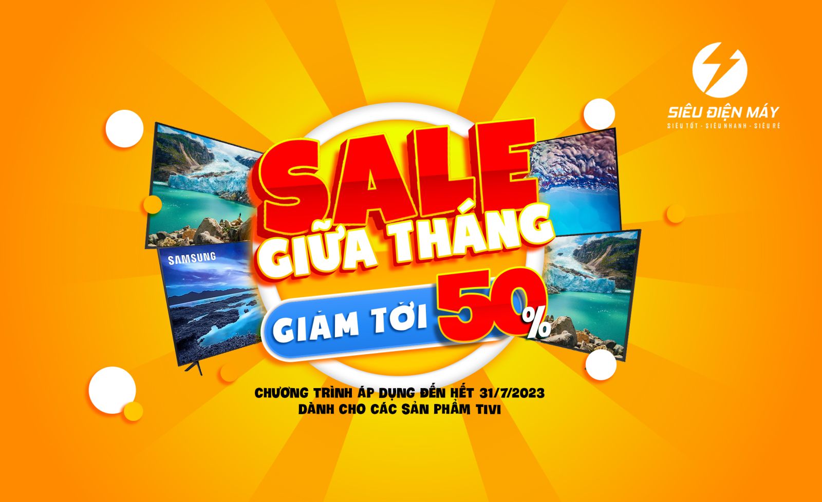 Chương trình khuyến mại tivi Samsung Sale giữa tháng - đón lương về